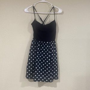 PINK Victoria Secret Black & White Polka Dot Mini Dress